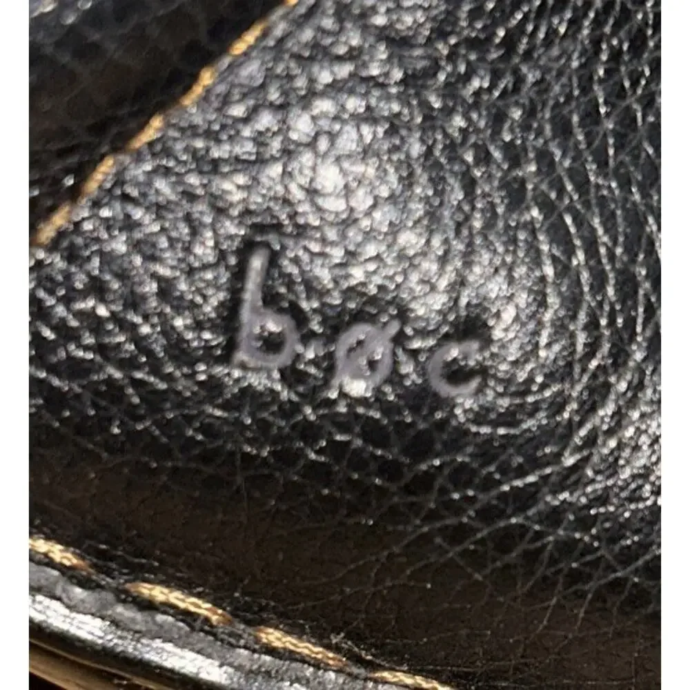 BOC Women’s Black Soft Leather Clogs Size 7/38